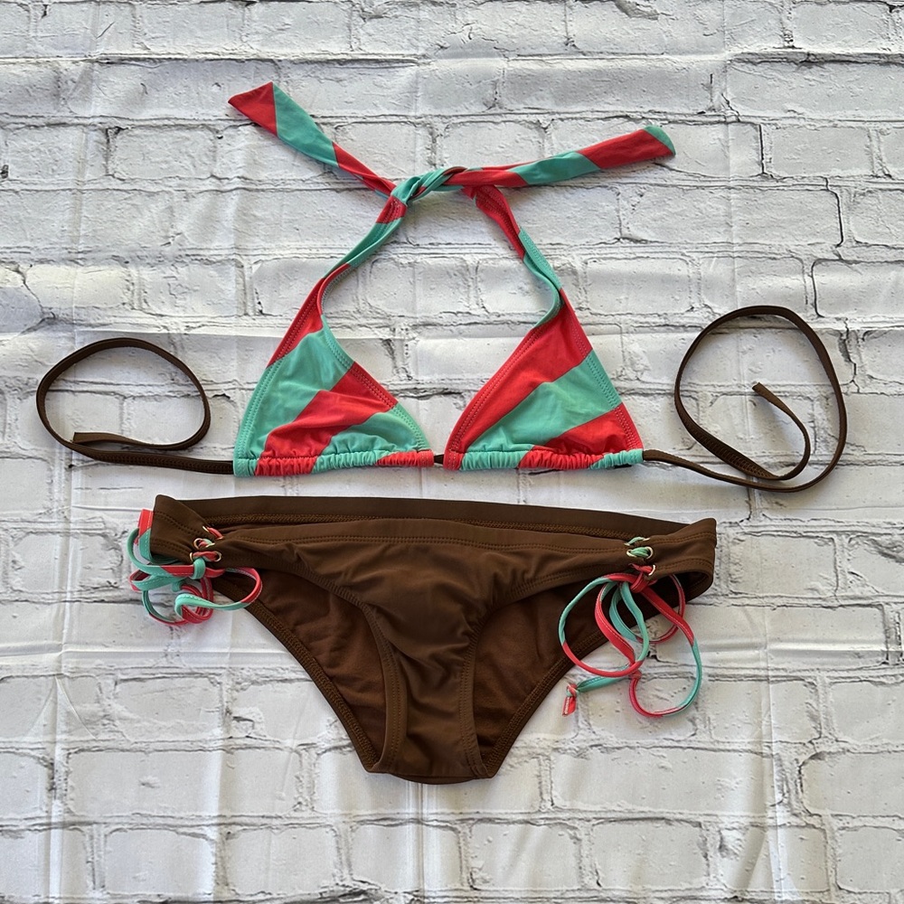 TNA by Lisa Lozano Stripe Bikini - Size Small/Medium - ASO Jessica Simpson